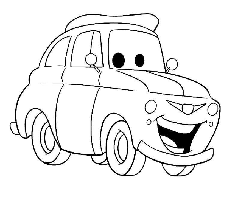 40+ Desenhos de Carros da Disney para Imprimir e Colorir/Pintar