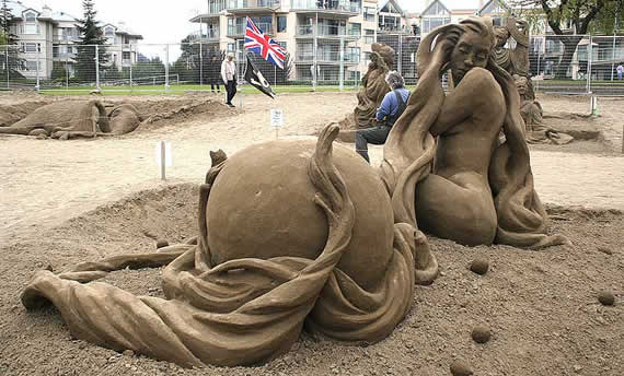 Esculturas em areia