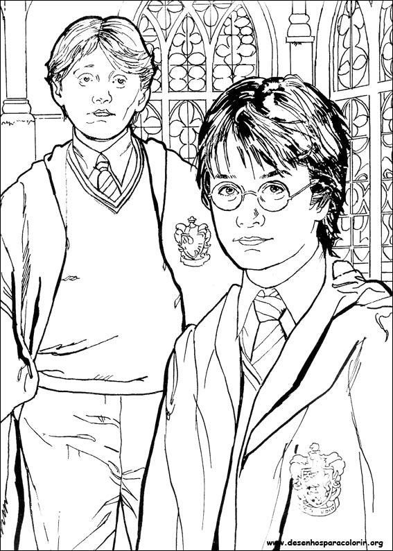 Desenhos para imprimir, colorir e pintar do Harry Potter