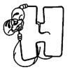 Alfabeto ilustrado para colorir H