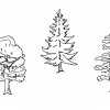 Desenhos de árvores para imprimir e colorir