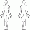Desenho colorir corpo humano mulher