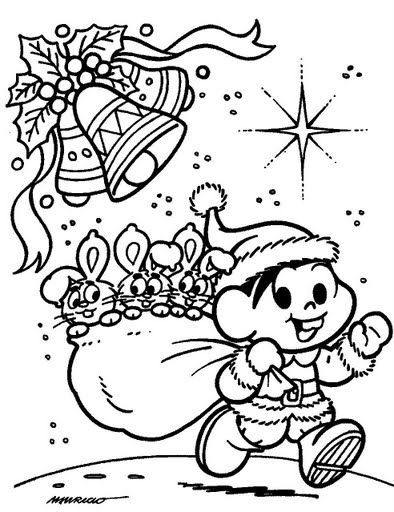 Desenhos de natal para colorir: 135 modelos para imprimir grátis!  Desenho  de natal, Desenhos para colorir natal, Monica para colorir