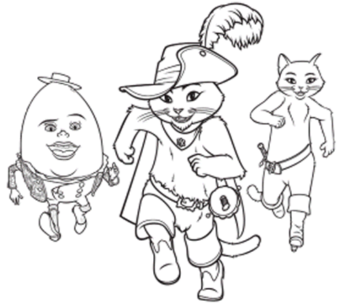 Desenhos para colorir Gato de Botas 04